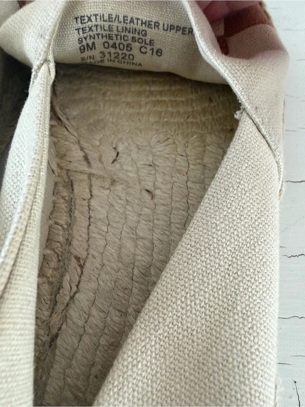 Tory Burch Double T Logo Canvas Espadrille Flats Brown Cream Size 9